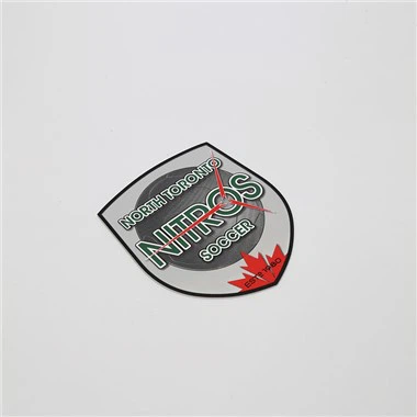 Silikonvärmeapplicerade logotyper som används för plaggmärken